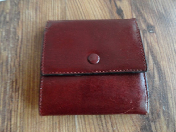 Vintage Women's Italian Wallet Reddish Brown Calf… - image 1