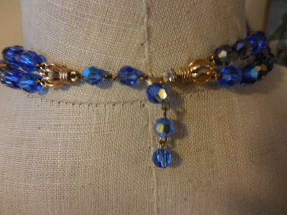 Vintage Women's Marvella Blue & Gray Necklace Dou… - image 7