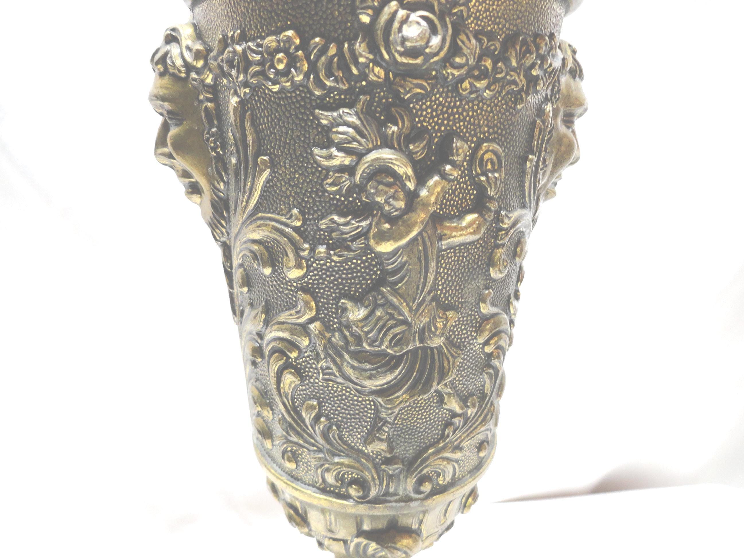 Vintage Metal Ewer Pitcher, Gold Tone Vase, Home Decor Only - Etsy