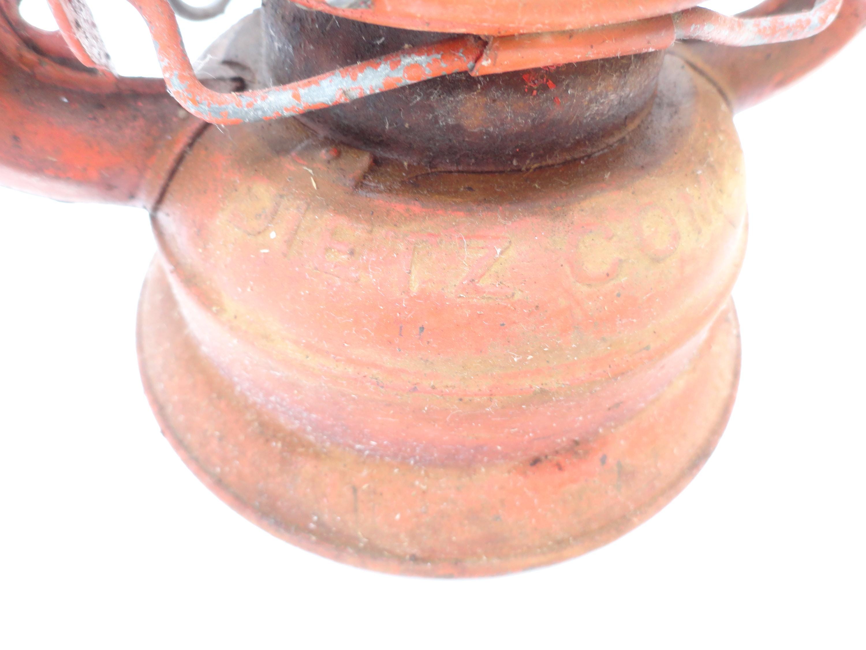 Vintage Dietz Comet Lantern, Small, Faded Red, Hanging, Indoors