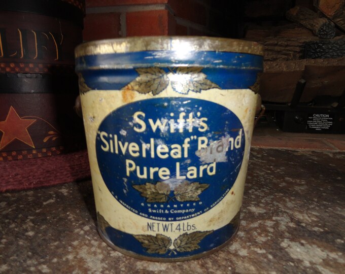 Vintage Hormel Lard Tin Pure Lard Collectible Can Hormel Minnesota