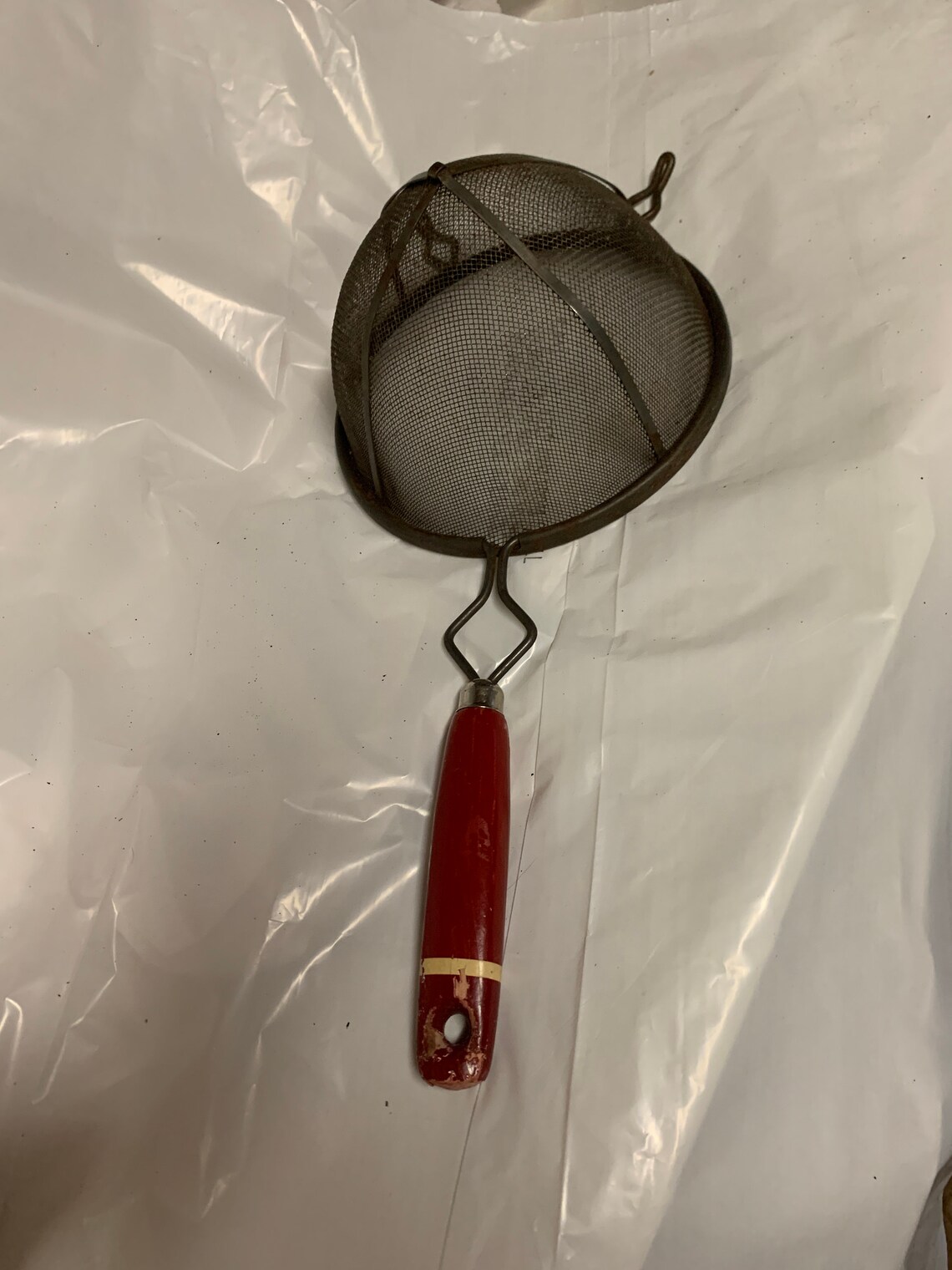 Vintage 1940s to 1950s Large Hand Held Strainer Kitchen Decor Etsy