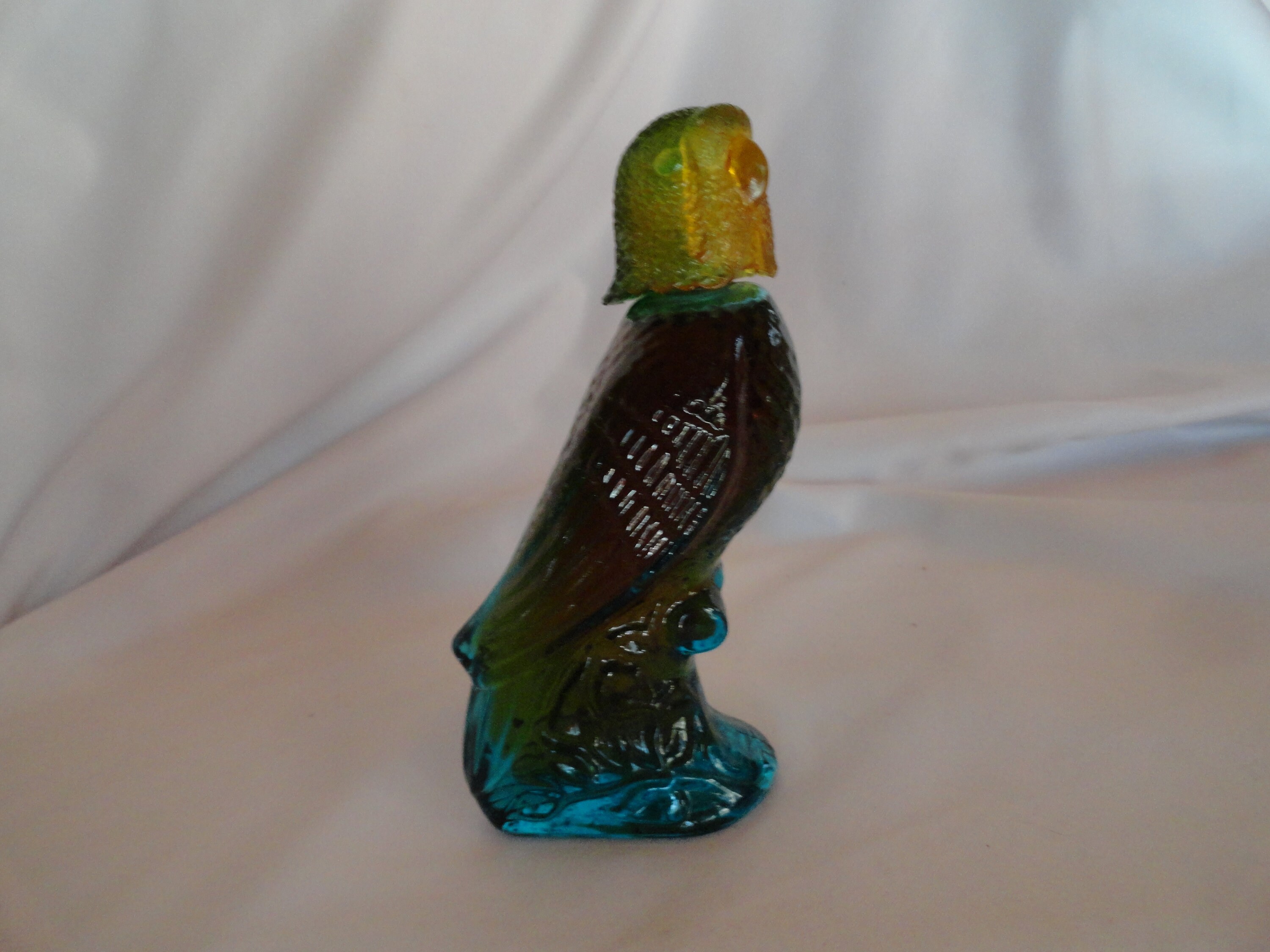 Vintage Avon Island Parakeet Decanter Moonwind Cologne Glass Plastic Bird Figurine Green Blue and Yellow Home Decor 1970s Etsy Canada