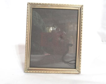 Vintage Gold Metal Picture Frame, Small Self Stand