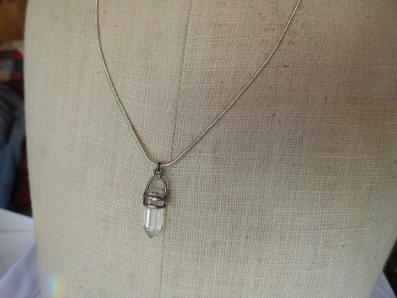 Vintage Women's Crystal & Sterling Silver Necklac… - image 3
