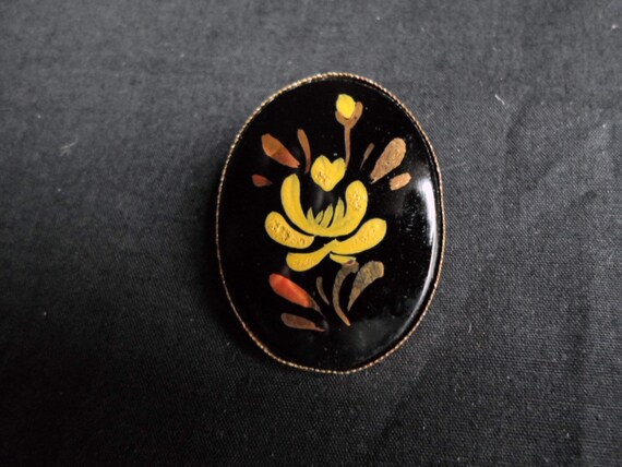 Vintage Women's West Germany Reversed Painted Pin… - image 3