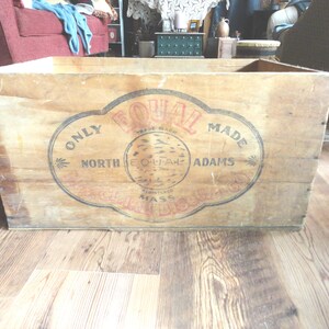 Vintage H. W. Clark Biscuit Co. Wood Crate 1900s to 1930s Shipping Crate Display Newspaper Storage Rustic North Adams Mass. Large