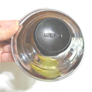 Vintage Mirro Kettle Lid for Teapot or Coffee Pot, Round, Silver Metal with Black Knob, 1940s-50s