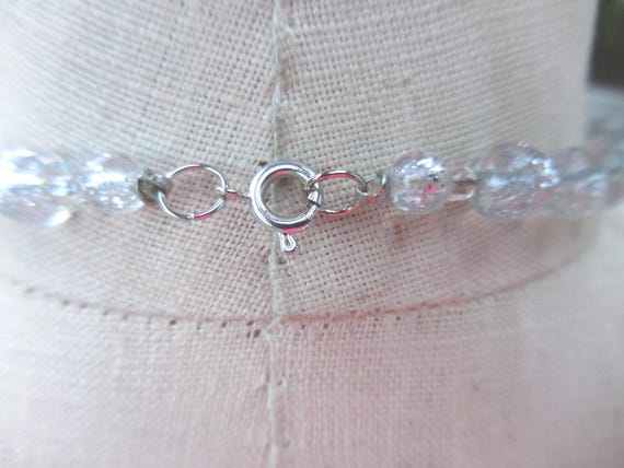Vintage Confetti Necklace Glass, Lucite, Silver B… - image 5