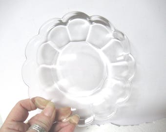 Antique Heisey Glass Dish, 1910s-20s, Plate with Scalloped Edges