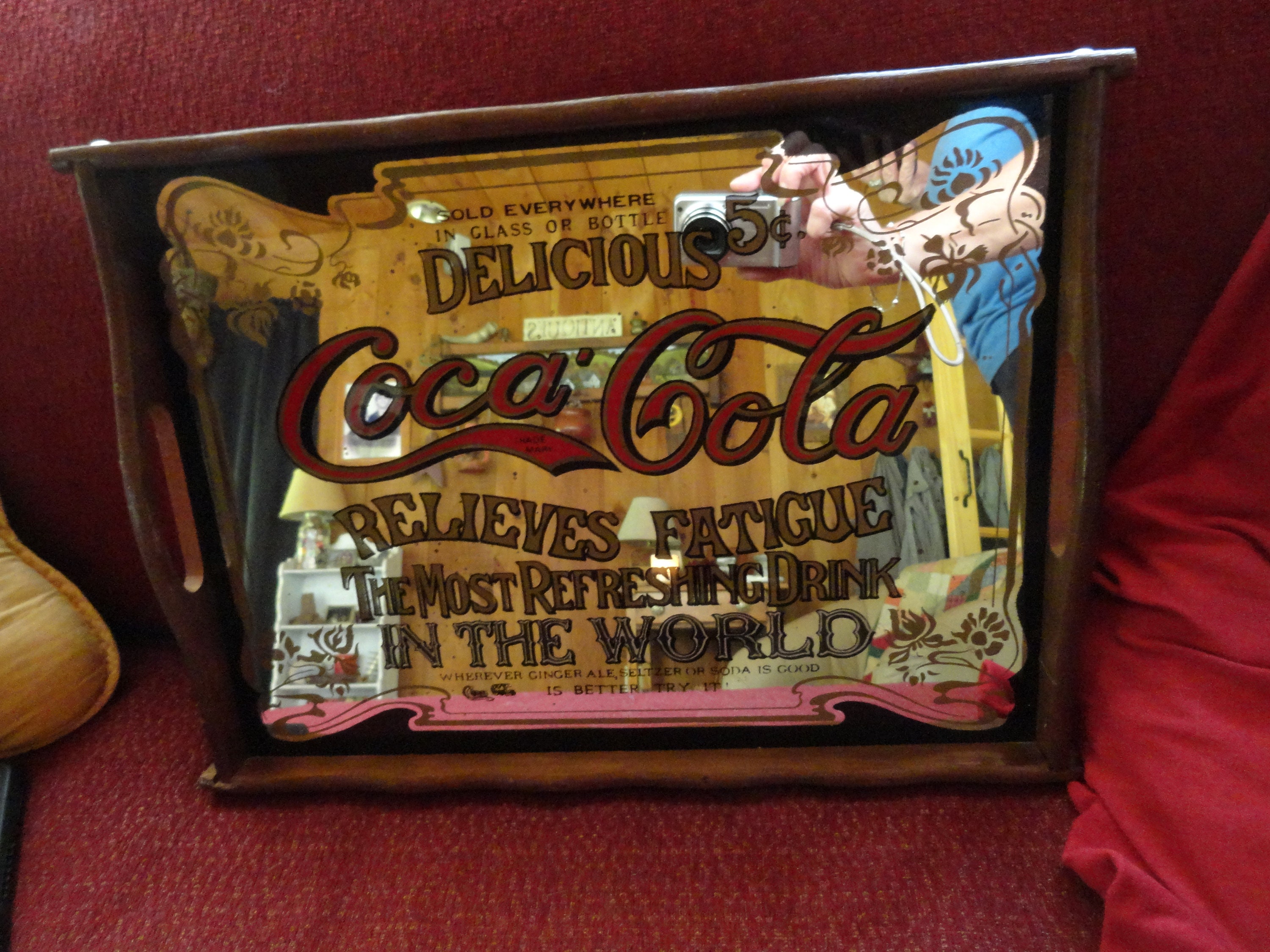 Trademark Coca-Cola Vintage Mirror Horizontal Waitress with