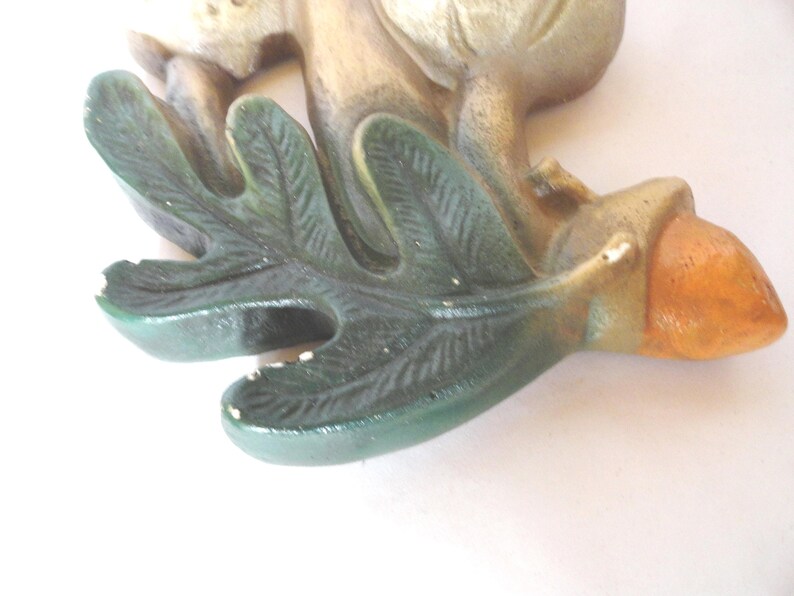 Vintage Chalkware Mushroom Wall Hanging, 1970s Kitchen Art, Choice immagine 3