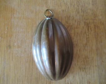 Vintage Small Melon Shaped Copper Food Mold Made By Luso in Portugal Baking Crafting/Wall Hanging/Lightweight Small Oblong 1950s to 1970s