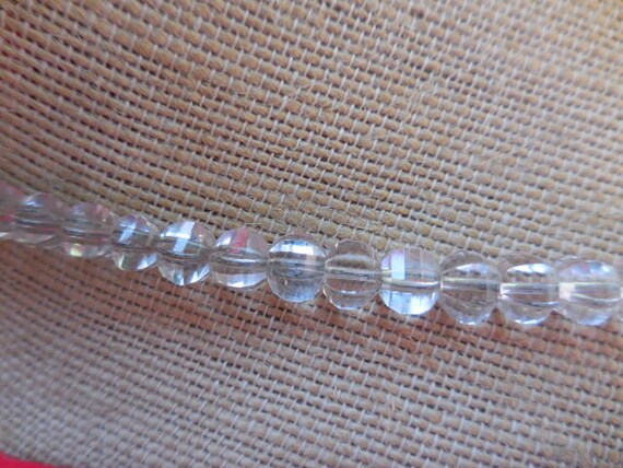 Vintage Women's Clear Faceted Crystal Necklace Gl… - image 7