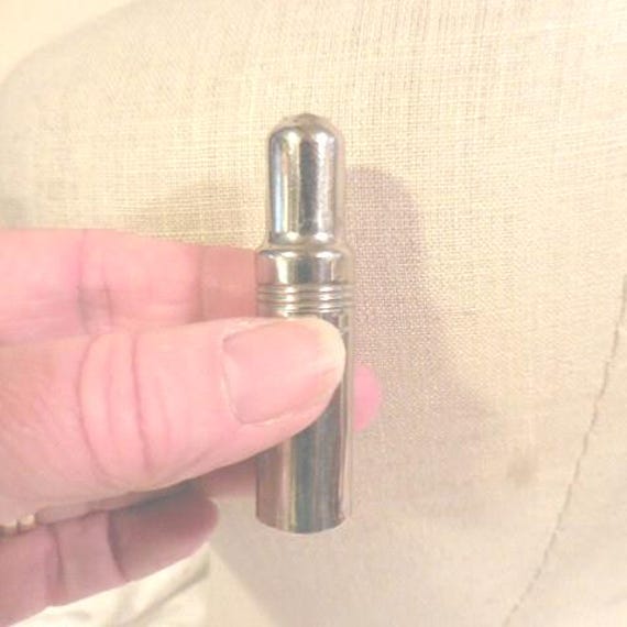 Antique German Perfume Bottle Inside Metal Case, Glass Vial & Dabber, 1920s