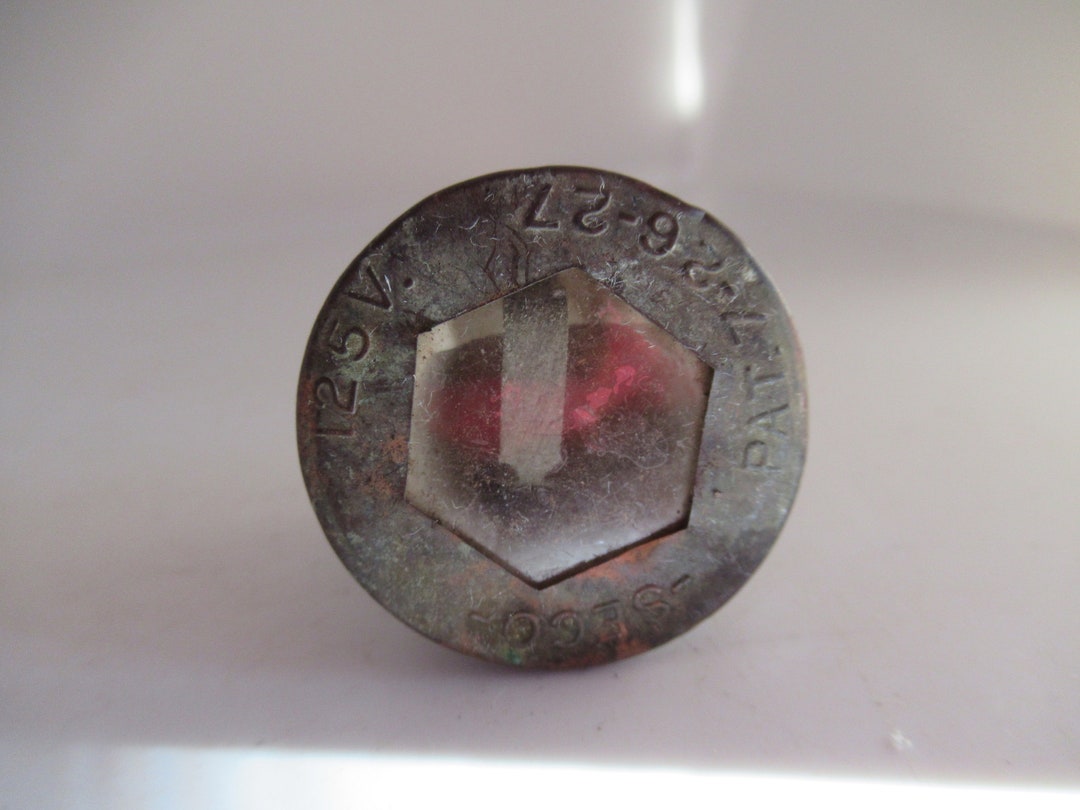 Vintage 1920s 1930s Seco Ceramic & Metal Screw in Fuse 125V Repurpose