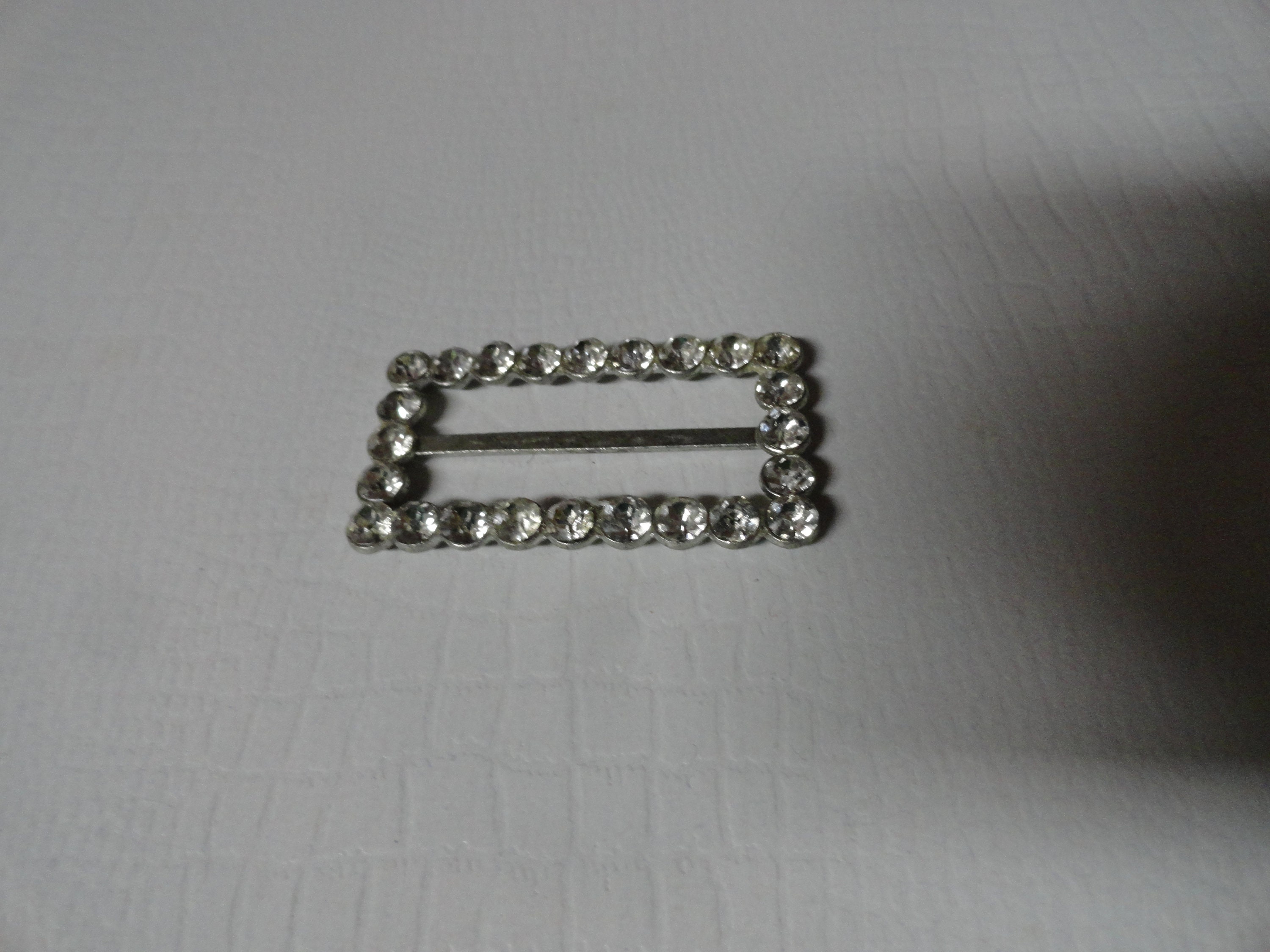 Vintage　1950s’ clear rhinestone buckle