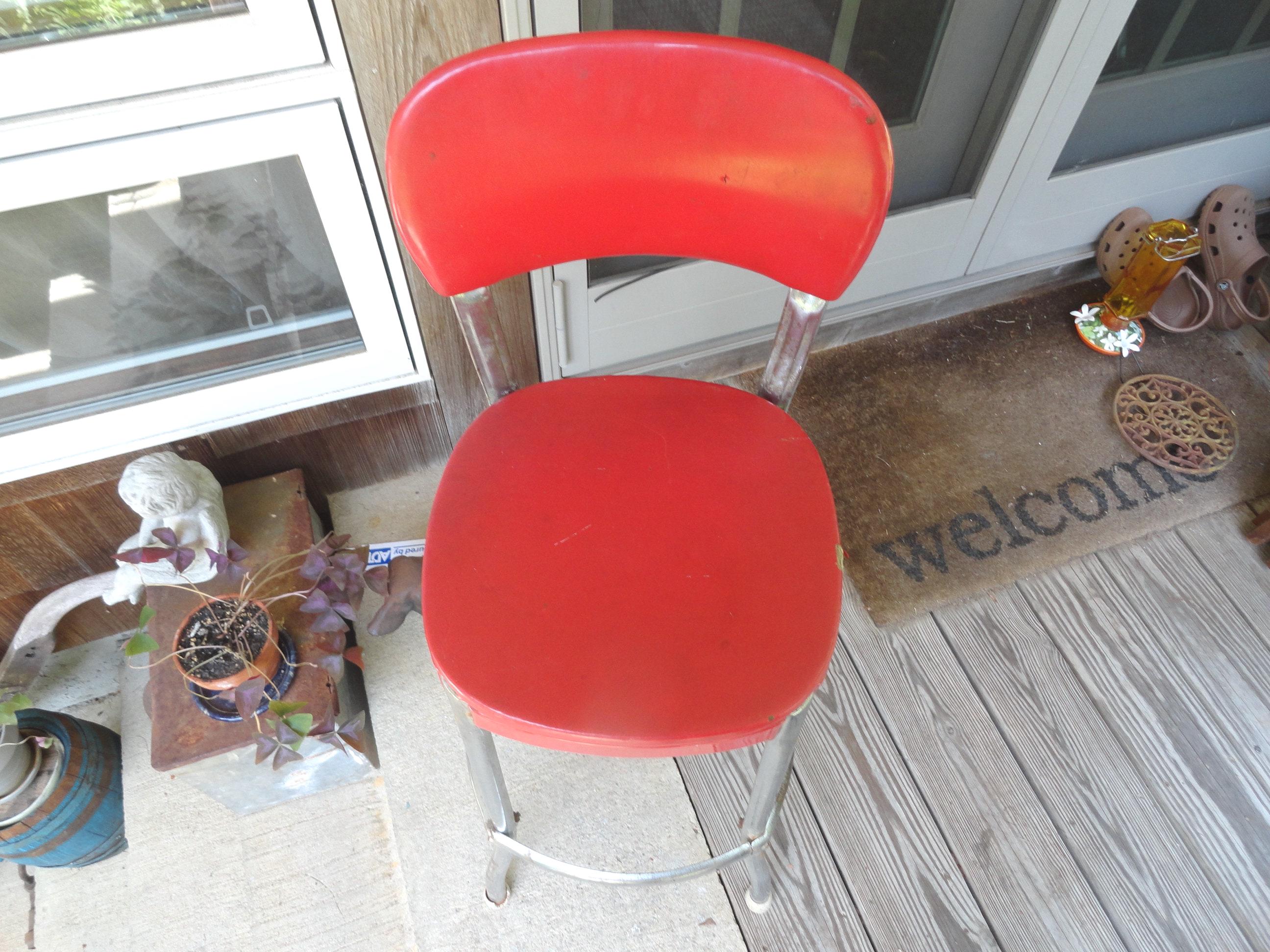 スツール vintage chair stool Vintage Metal Step Stool Chair by Cosco - 4 D Model circa 1940s