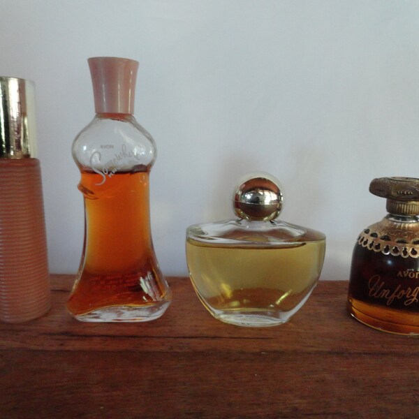 Vintage Avon Miniature Cologne or Oil Brocade Somewhere Occur 1950s 1960s Choice Unforgettable Small Glass Bottle Rolette Full or Semi Full