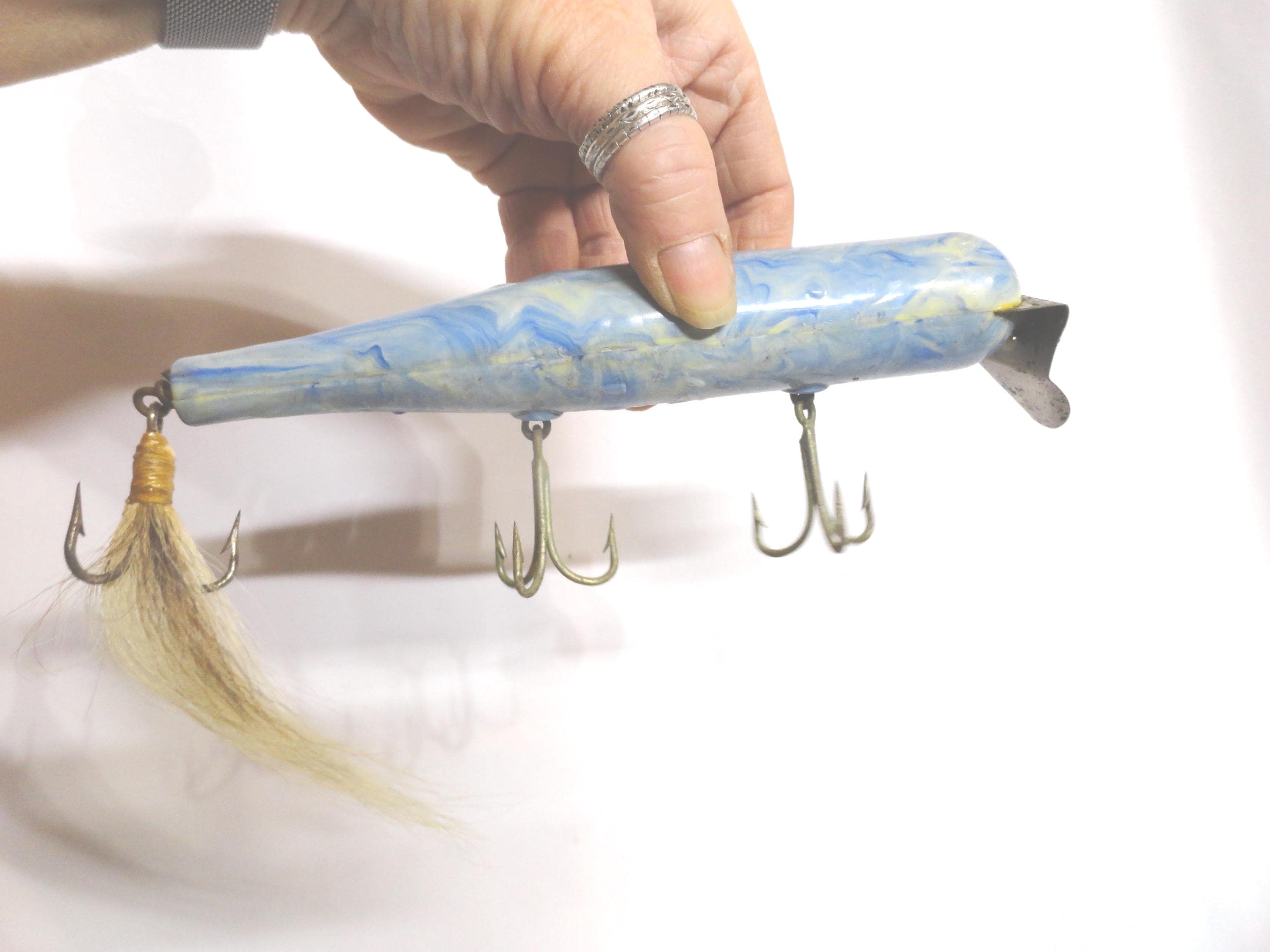 atom saltwater fishing lure Vintage Atom Striper Swiper Fishing Lure in Original Box, Herring, Blue  Mottle 40, 1950s-60s Saltwater