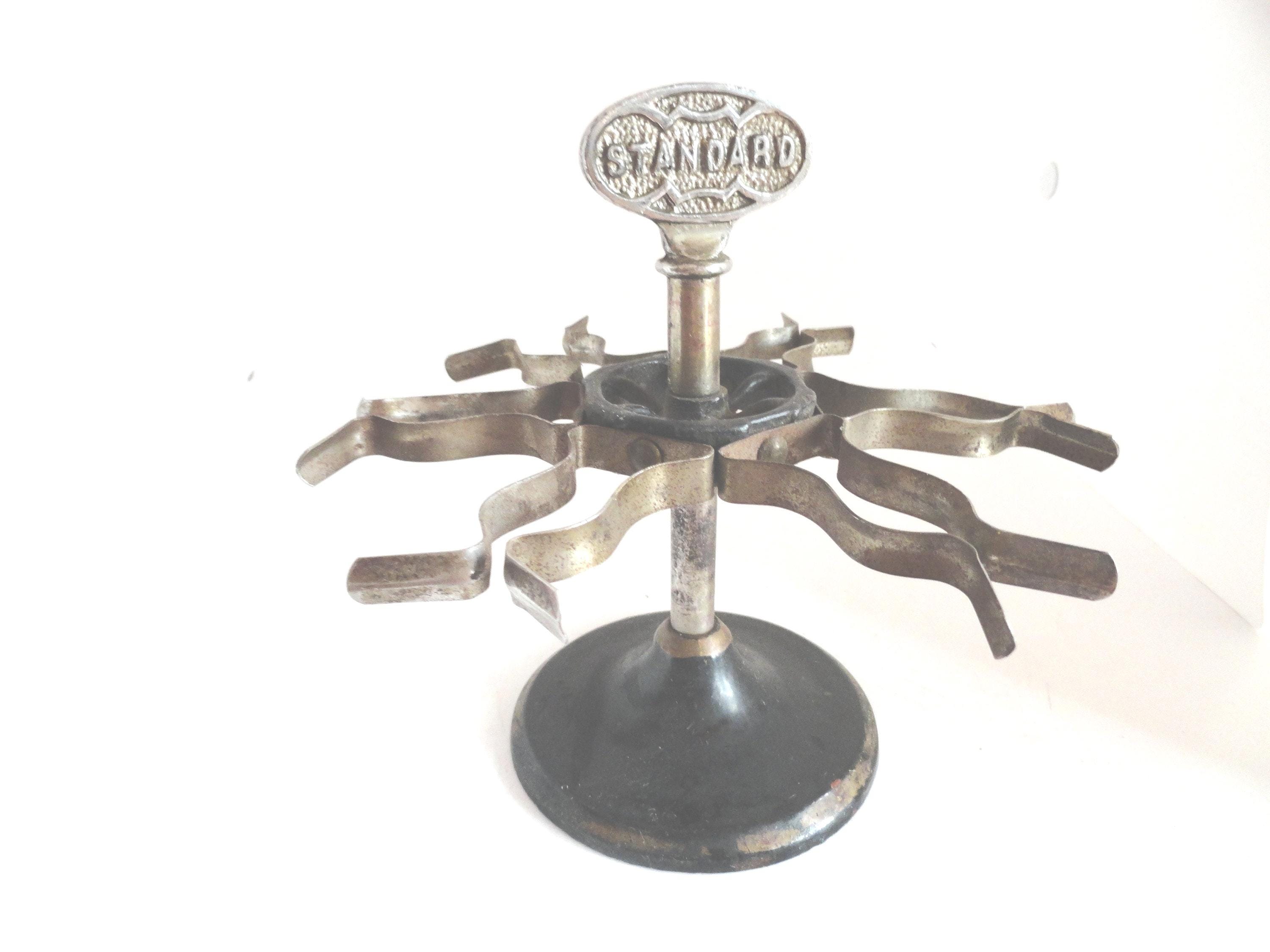 Vintage Standard 6 Hand Stamp Holder Stand Rubber Spinning