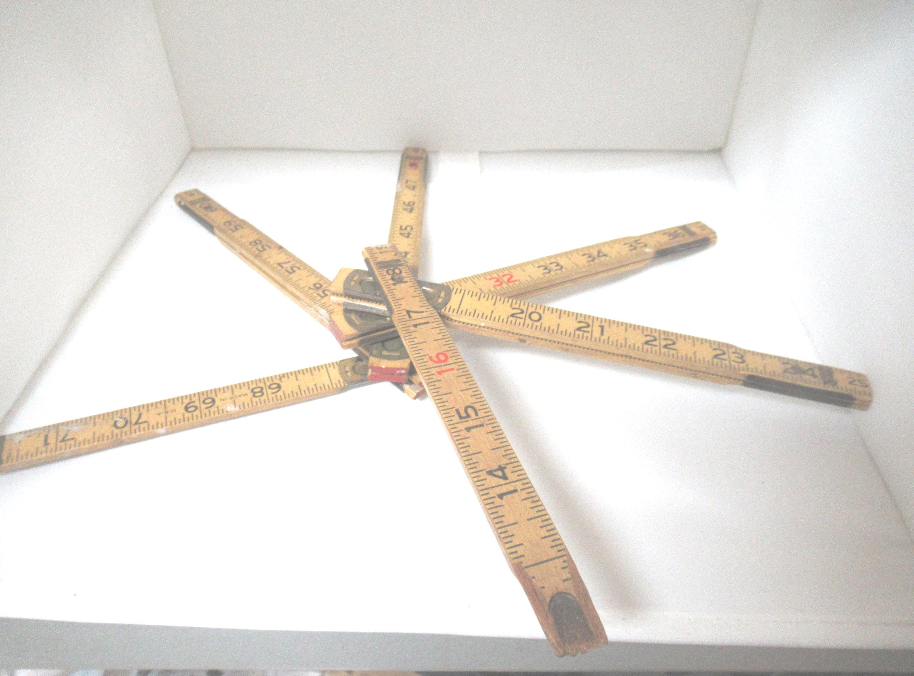 End Up Ruler Vintage Lufkin Red End Extension Rule, Wooden Ruler, X46, Not Perfect ...