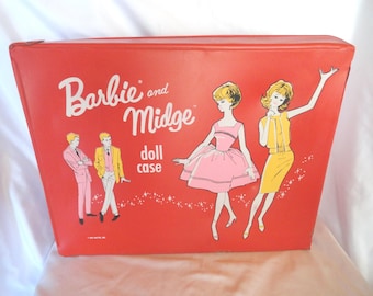 Mallette Barbie Vintage 1961 – Mattel TM – Double étui Ponytail Bleu D'origine