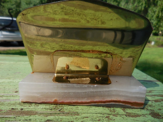 Vintage 1970s to 1990s Brass Envelope Business Card Holder on