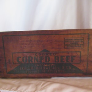 Vintage Libby's Corned Beef Partial Crate Repurpose Rustic Wood ...