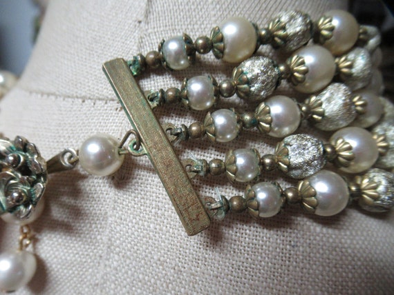 Vintage Women's Faux Pearl & Sugar Bead Necklace … - image 5