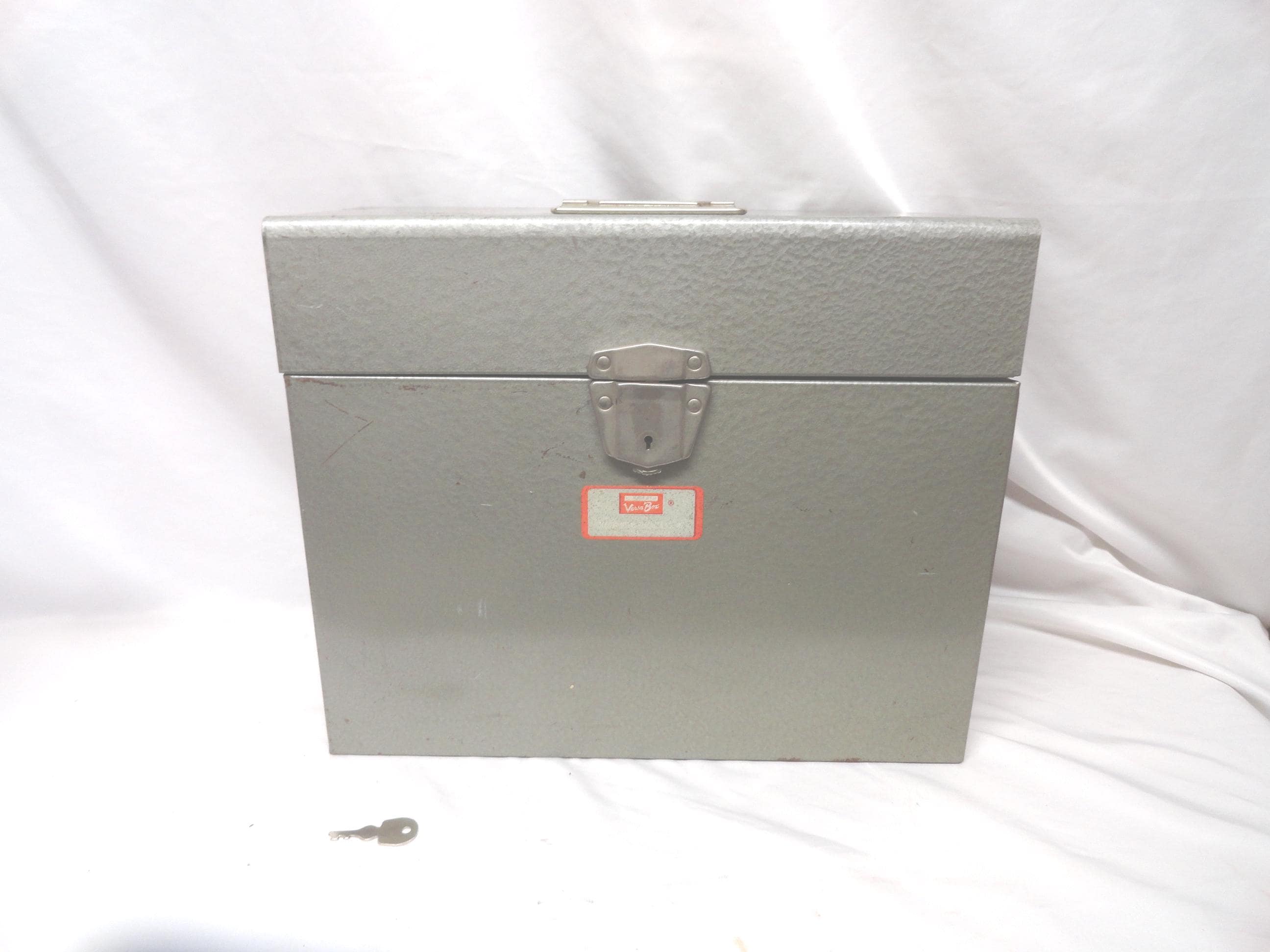 Vintage Versa Box Metal Lockable Box With Key, Gray - Etsy