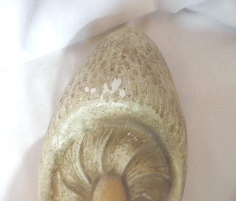Vintage Chalkware Mushroom Wall Hanging, 1970s Kitchen Art, Choice immagine 4