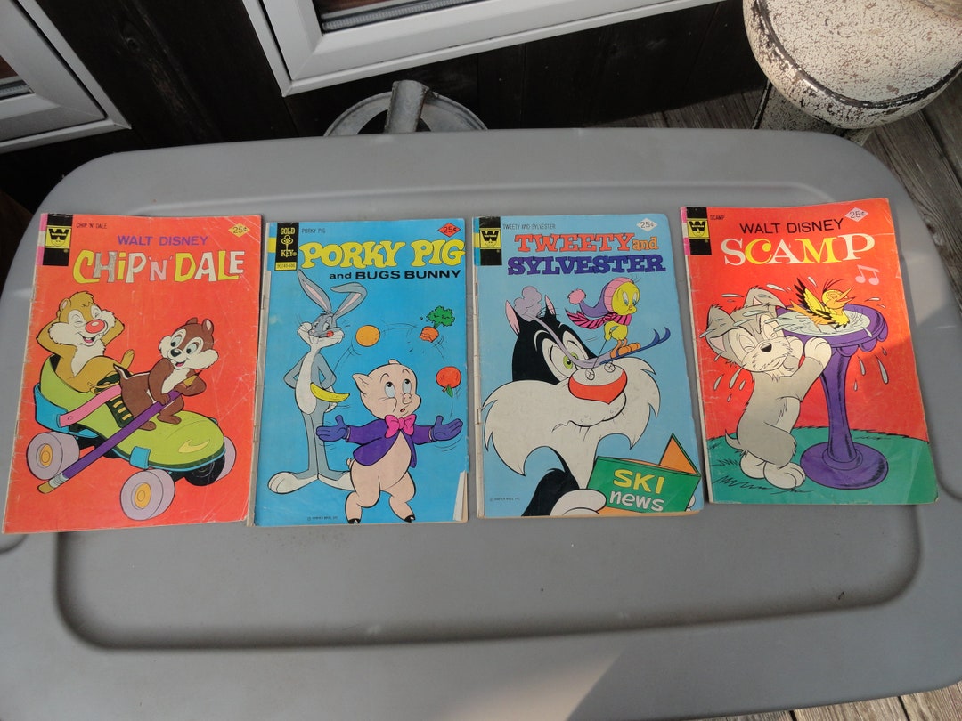 Vintage Walt Disney Kid's Comic Books Warner Bros. Chip & Etsy