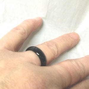 Black Glass Ring Wearable Women or Girl&#39;s Jewelry or Jewelry Making Supplies 3 Different Sizes  6.25, 6.5, and 7 Choice