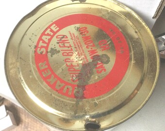 Vintage Quaker State Can, Motor Oil, Gallon, Bottom Cut Out, 1950s
