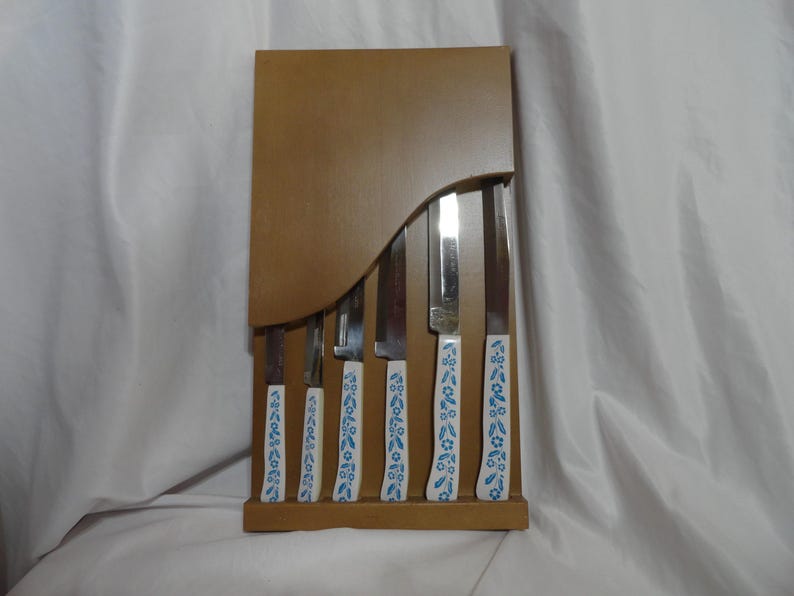 Vintage Surgicalstainless Steel Cutlery Set NOS Cornflower Blue