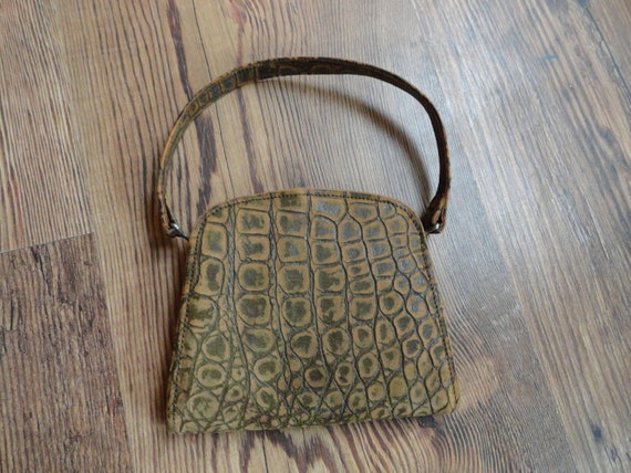 Vintage Small Child's or Women's Leather Purse Li… - image 1