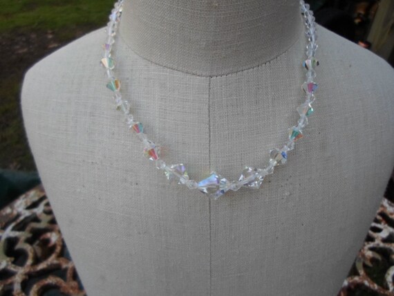 Vintage Women's Graduated Crystal Necklace Beaded… - image 3