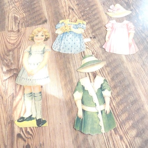 Vintage Paper Doll  2 For 1 Not Perfect Needs TLC Beautiful Graphics 1920s to 1940s