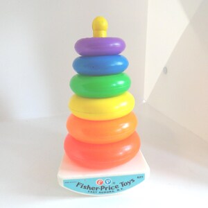 Vintage Fisher-price Rock-a-stack Colorful Toy 627 Plastic Made in East ...