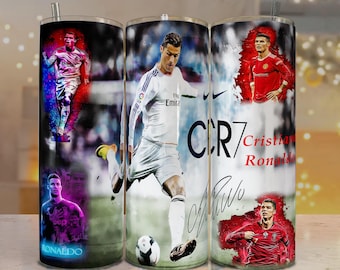 Ronaldo Tumbler Wrap, CR7 PNG File (Digital Download 20oz & 30oz Tumbler Design)