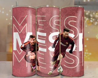 Lionel Messi Tumbler Wrap Sublimation Design: 20oz Skinny, Straight & Tapered (PNG Digital Download)