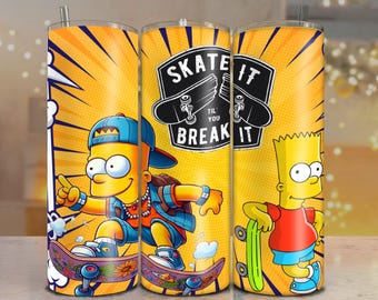 Simpson-Inspired 20oz & 30oz Straight And Tapered Tumbler Wraps PNG: Sublimation Design (Digital Download)