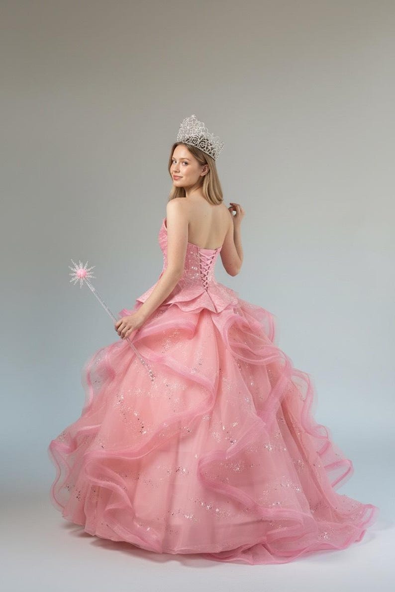 Pink Ruffle Glinda Robe Glinda Bubble Pink Dress Costume - Etsy