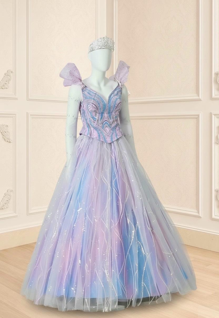 glinda blue dress Glinda's Bubble Dress designed by Paul Tazewell for 'Wicked: For Good' : r/whatthefrockk Inspired by the dazzling Glinda the Good Witch from Wicked Wicked Glinda Blue Ombr Plus