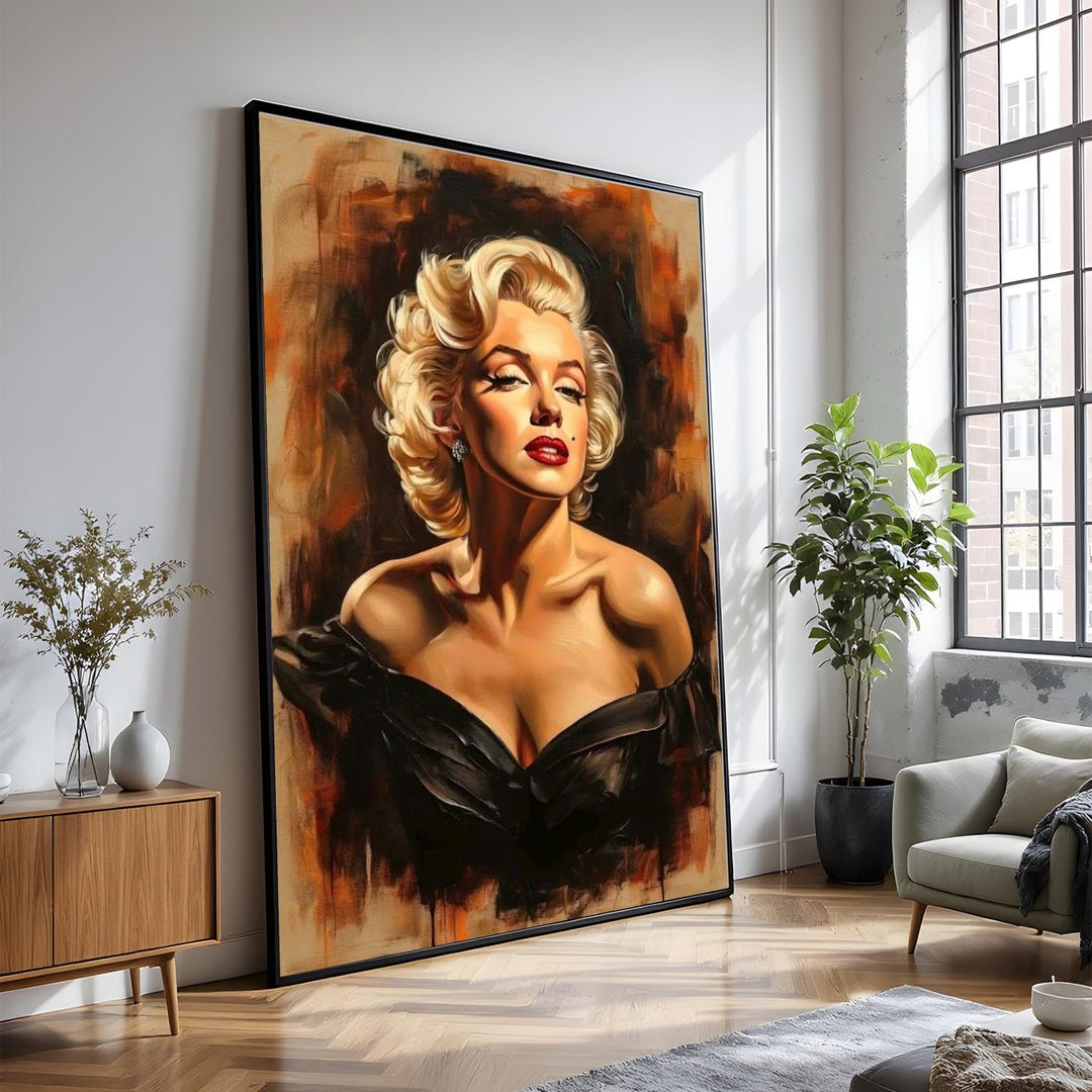 Glamorous Vintage Hollywood Portrait Canvas, Retro Woman Wall Art ...