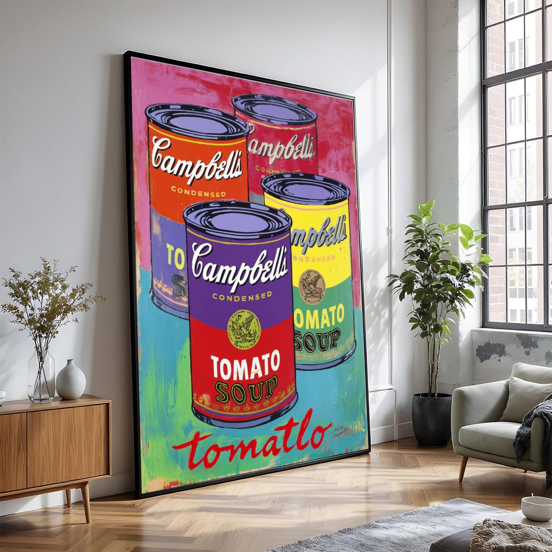 Pop Art Campbell's Tomato Soup Cans Canvas, Vibrant Food Wall Decor - Etsy