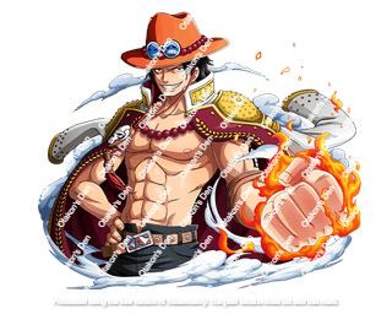 Fire First Ace - One Piece - Digital Sticker Pack -25+ Stickers - PNG ...