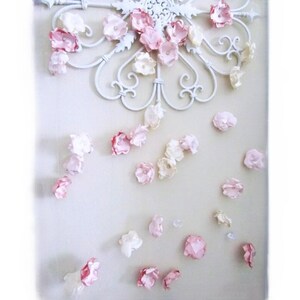 Flower Garland, Wedding Photo Backdrop, Floating Floral Garland, Bridal Shower Decor, Blush Wall Decoration, Boho Decor, Nursery Decor