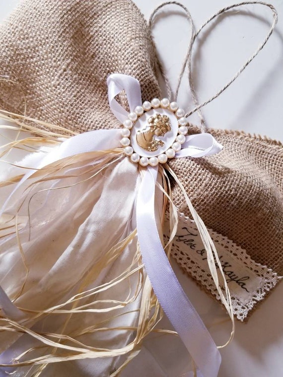 Grandes de arpillera decoraciones rústicas para bodas - Etsy España